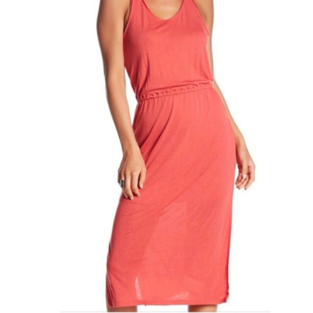 Olive + Oak Emily Dress Dark Coral Size M